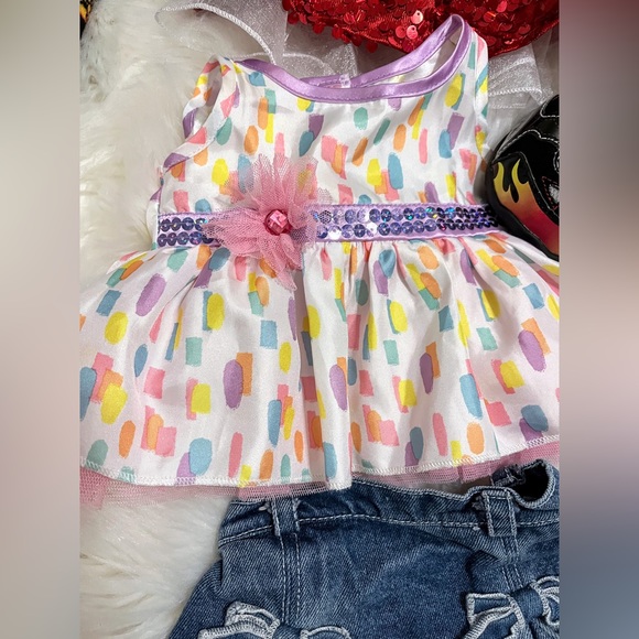 Build-A-Bear Lot Rocker Bear with AUX Cable Girl Clothes and Skechers - Picture 8 of 12